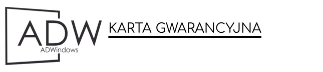 KARTA GWARANCYJNA